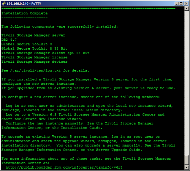 TSM Server installation Steps