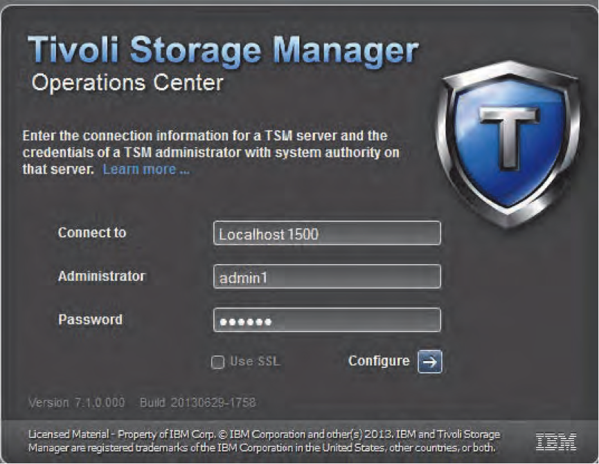 Tivoli Storage Manager Operations Center V7.1 Installation and configuration