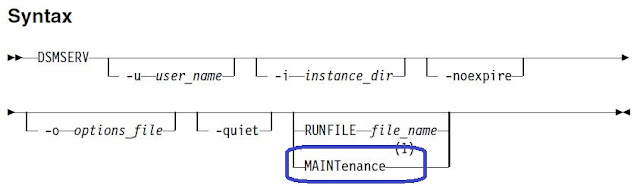 dsmserv maintenanace